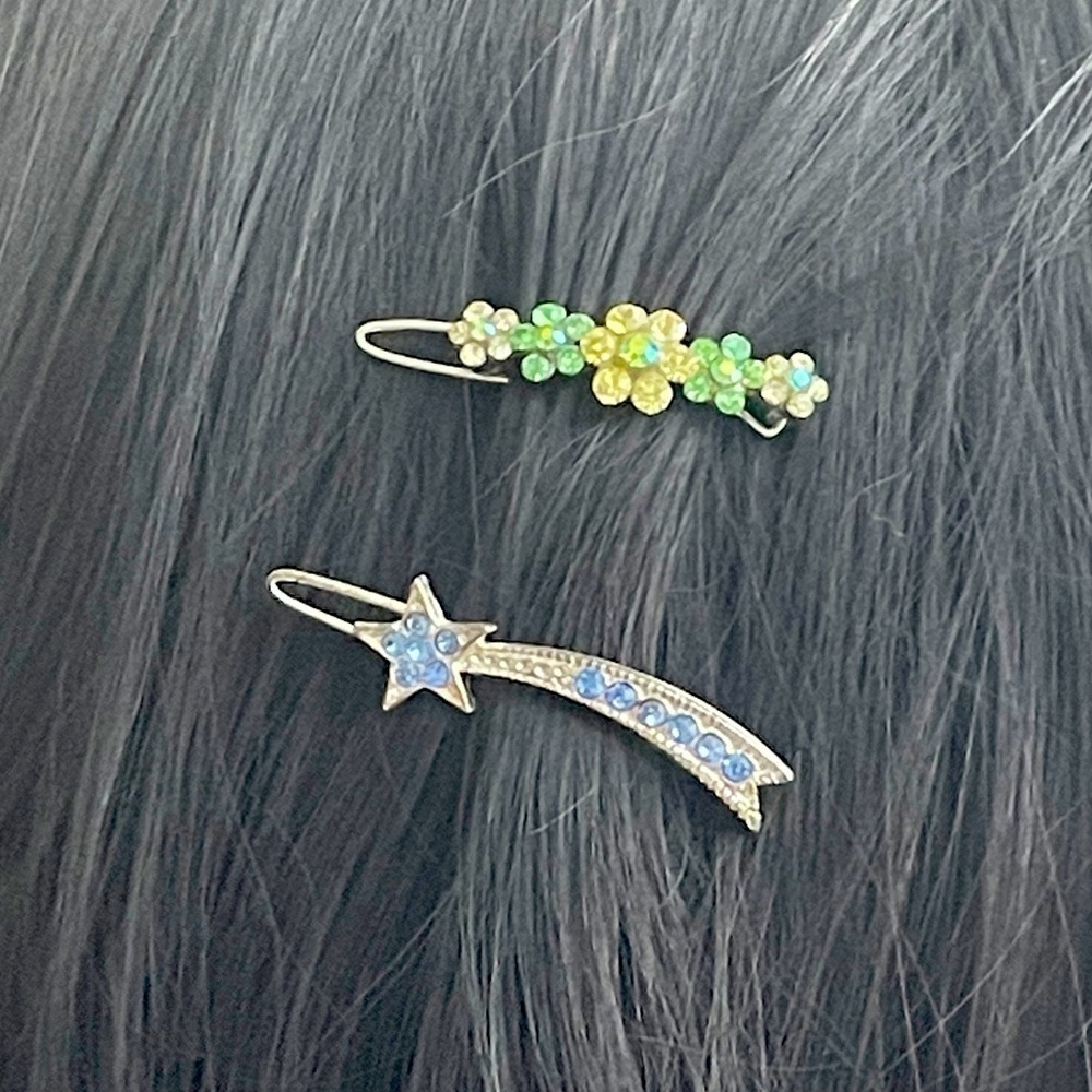 Sparkly 90s hair clips vintage 2 sets